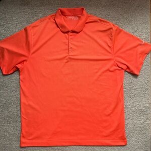Nike Golf Dri-Fit Tour Performance Polo Shirt Mens XL Orange Athletic